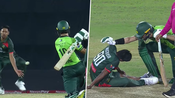 পাকিস্তানের ম্যাচে চোট পেয়েও স্বস্তিতে মোস্তাফিজ