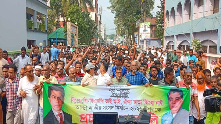 ভোলায় বিজেপির গরুর গাড়ি মার্কায় নির্বাচনী প্রচারণা শুরু