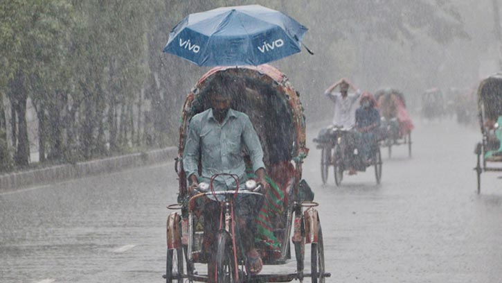 টানা ৫ দিন বজ্রসহ ভারী বৃষ্টির পূর্বাভাস