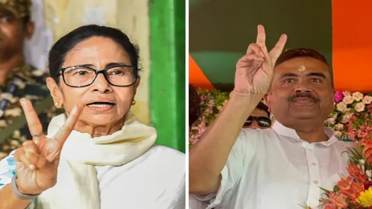 পশ্চিমবঙ্গে হাড্ডাহাড্ডি লড়াই, এগিয়ে বিজেপি 