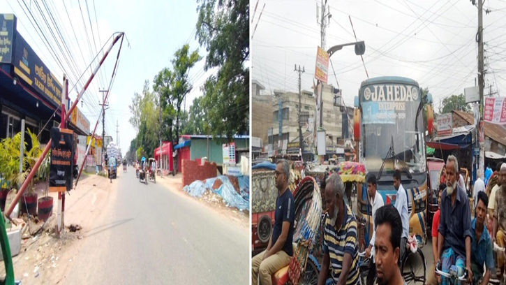 যানজটে হাঁসফাঁস সৈয়দপুর, দায় এড়াতে পারছে না ট্রাফিক বিভাগ