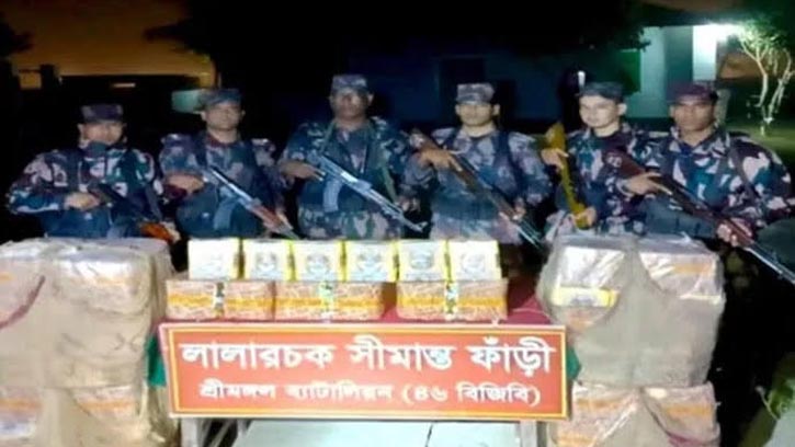 সীমান্তবর্তী এলাকায় তিন লাখ টাকার পাতার বিড়ি আটক