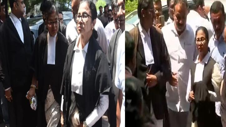 আইনজীবীর পোশাকে হঠাৎ আদালতে মমতা