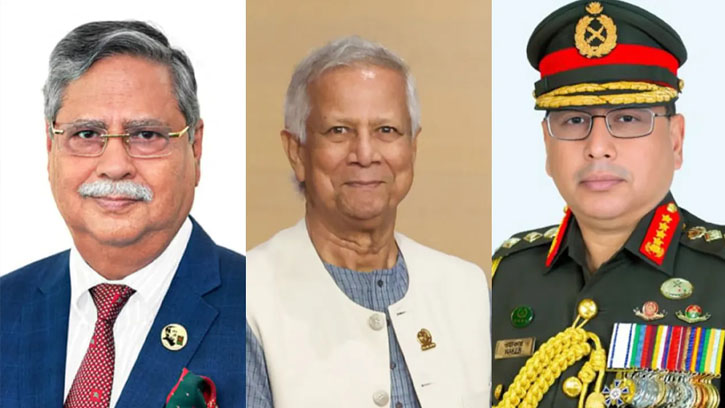 রাষ্ট্রপতি ও প্রধান উপদেষ্টার সঙ্গে সেনাপ্রধানের সাক্ষাৎ