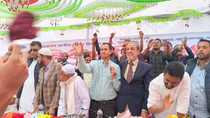 ধর্মপাশা উপজেলায় বিএনপির নির্বাচনী বিশাল জনসভা