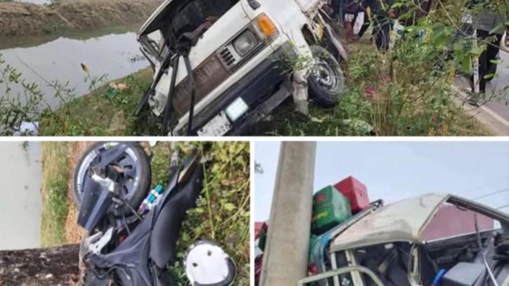 পিকআপভ্যানের চাপায় দুই মোটরসাইকেল আরোহীর মৃত্যু
