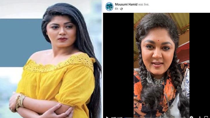 বৃষ্টির দিনে সেটে হাসির আমেজ, লাইভে মৌসুমী হামিদ