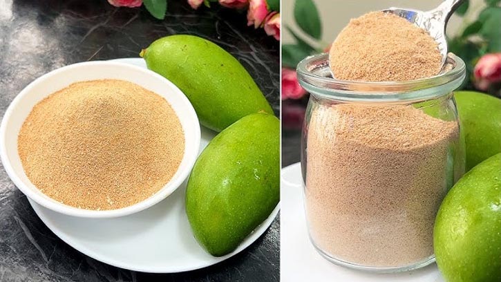 কাঁচা আম দিয়ে স্বাস্থ্যকর আমচুর পাউডার