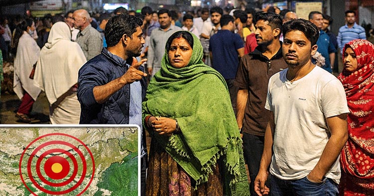 ভোরে সিলেটজুড়ে ভূকম্পন, আতঙ্কে মানুষ ঘর ছেড়ে বাইরে
