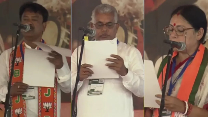 শুভেন্দুর সঙ্গে শপথ নিলেন আরও পাঁচজন মন্ত্রী’