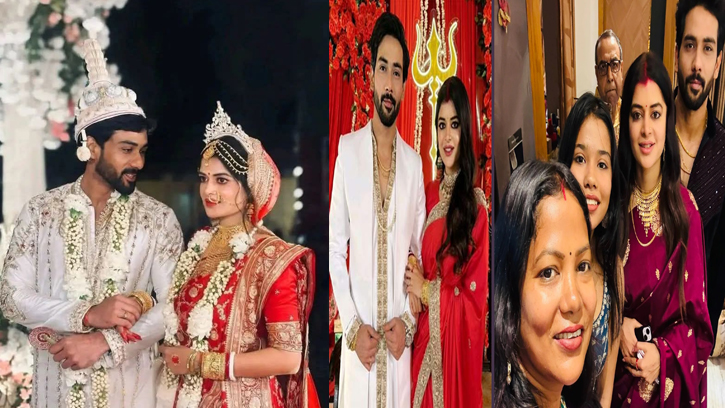 বিয়ের সাজে মধুমিতা, শ্বশুরবাড়িতে সকলের প্রশংসা কুড়ালেন