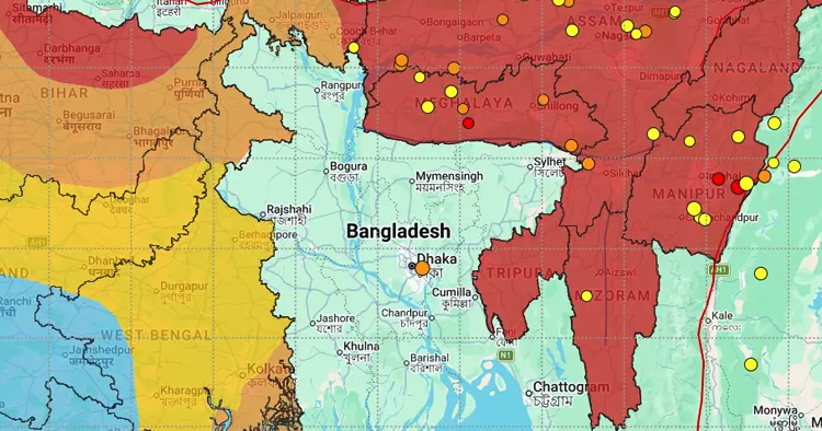 সীমান্তের কাছে একের পর এক ভূমিকম্প, বড় ক্ষয়ক্ষতির খবর নেই