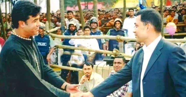 স্বদেশে ফেরার দিনে তারেক রহমানের সঙ্গে নায়ক মান্নার ছবি ভাইরাল