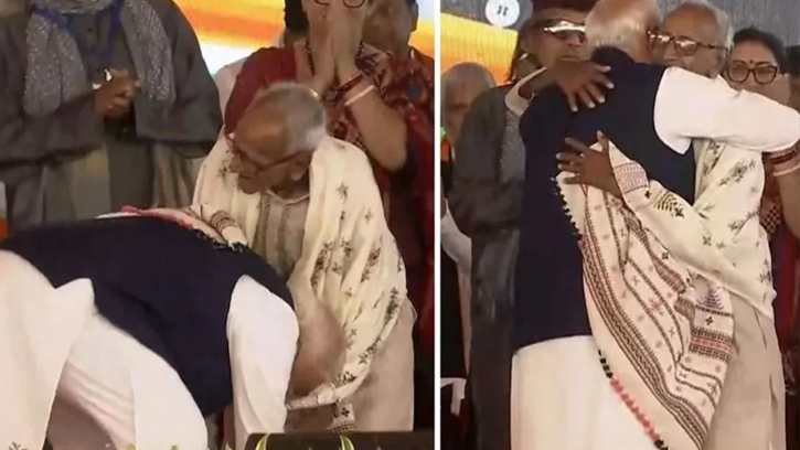 ৯৮ বছরের বৃদ্ধের পা ছুঁয়ে প্রণাম করলেন মোদি, কে তিনি?
